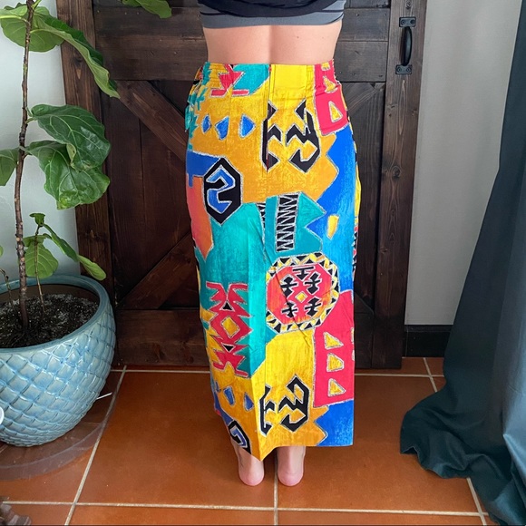 Starfire Long Aztec Tie Skirt - Picture 3 of 3